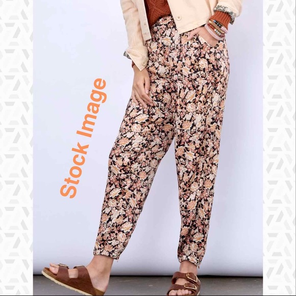Anthropologie Diandra Pleated Floral Joggers NWT - Picture 10 of 11